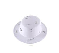 Maigridy Sombrero británico moderno con diamantes de imitación brillantes, decoración de día completo, cómodo sombrero de copa para ocasión formal y atuendo casual, fedoras británicas modernas, blanco