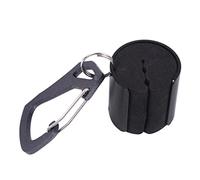 Maigridy Soporte para caña de pescar y cinturón de cintura, clip portátil con llavero, fácil de usar, resistente para banco, barco