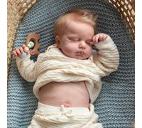 MAIHAO Muñeca Reborn Niña 19 Pulgadas Hecho A Mano Lavable Bebé Reborn Suave Cuerpo De Vinilo con Anatómico Correcto, Muñecas De Bebé Reborn Parece Un Bebé Real (Ojos Cerrados Niña)