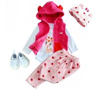 MAIHAO Ropa de bebé Reborn para muñecas Reborn de 22 pulgadas, accesorios para muñecas recién nacidas de 17 a 22 pulgadas, juego de 5 piezas con patrón de jirafa