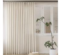 MAIHER Cortinas Plisadas de Lino para Puerta corrediza de Patio, 72 Pulgadas de Ancho x 108 Pulgadas de Largo, Cortinas Plisadas semitransparentes Que filtran la luz para Sala de Estar, Cortina de