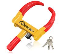 MAIKEHIGH Abrazadera de Rueda, Antirrobo Caravana, Cepo Antirrobo Coche, Universal para Auto, Remolques, Furgonetas, Ajustables con 3 llaves