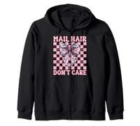 Mail Hair Don't Care Correo Portador de Correos Trabajador Postal Mail Lady Sudadera con Capucha