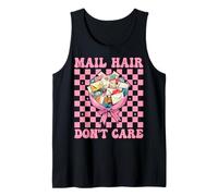 Mail Hair Don't Care Postal Worker Correo Portador de Correo Señora Camiseta sin Mangas