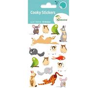 Maildor 560352Cpack - Bolsa de gomas 3D Cooky 1 tabla de 7,5 x 12 cm, animales de granja (28 pegatinas) - Paquete de 10