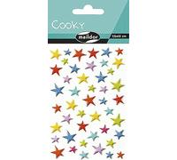 Maildor 560501C - Un sachet de gommettes 3D Cooky 1 planche 7,5x12cm, Etoiles couleurs (46 stickers)