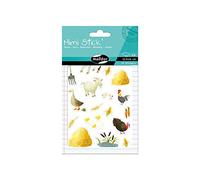 Maildor AE020O - Un sachet de gommettes Mimi Stick' 4 planches 10,5x16cm, La Ferme (74 stickers)