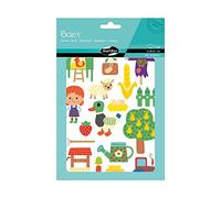 Maildor AE165C - Un sachet de gommettes Baby 6 planches 14,8x21 cm, La ferme (102 stickers)