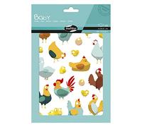 Clairefontaine ES MAILDOR AE211C - Lote de 6 tablas de gometas decorativas para niños a partir de 2 años, pegatinas de gran tamaño, diseño creativo infantil, tabla de 14,8 x 21 cm, 123 gomas
