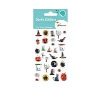 Maildor CY038Opack - Bolsa de gomas 3D Cooky 1 tabla de 7,5 x 12 cm, Halloween (29 pegatinas) - Paquete de 10