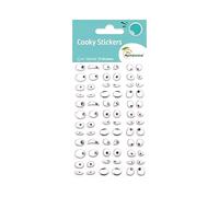 Maildor CY040Opack - Bolsa de gomas 3D Cooky 1 tabla de 7,5 x 12 cm, ojos divertidos (72 pegatinas) - Paquete de 10