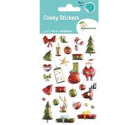 Maildor CY042Opack - Bolsa de gomas 3D Cooky 1 tabla de 7,5 x 12 cm, Navidad tradicional (28 pegatinas) - Paquete de 10