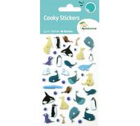 Maildor CY061Opack - Bolsa de gomas 3D Cooky 1 tabla de 7,5 x 12 cm, papel de bancos (40 pegatinas) - Paquete de 10 unidades