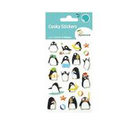 Maildor CY062Opack - Bolsa de gomas 3D Cooky 1 tabla de 7,5 x 12 cm, pingüinos (21 pegatinas) - Paquete de 10