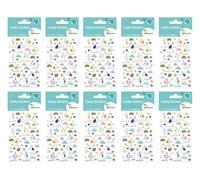 Maildor CY063Opack - GOMMETTES 3D Cooky - LOT DE 10 planches 12x8 cm - 400 stickers - LICORNES