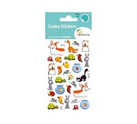 Maildor CY130Cpack - Bolsa de gomas 3D Cooky 1 tabla de 7,5 x 12 cm, mascotas (33 pegatinas) - Paquete de 10