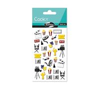 Maildor CY142Cpack - Bolsa de gomas 3D Cooky 1 tabla de 7,5 x 12 cm, cine (25 pegatinas) - Paquete de 10