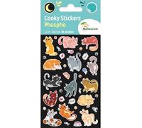 Maildor CY169Cpack - Juego de 10 láminas de 12 x 8 cm, foshoriscentes, 360 pegatinas para gatos