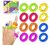 Mailfull 12 Pcs Fidget Ring Toys Juguetes Sensoriales Autismo Anillos TDAH para Niños Adultos con Calma Concentración Estimulación Sensorial