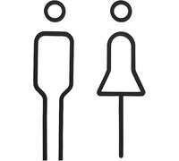 Mailfull Adhesivo Acrílico Señales Baño Signo Mujer Hombre Placa Puerta WC Señalización Aseos para Hoteles Oficinas y Zonas Públicas