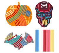 Mailfull Sensory Activity Board Tablero de Actividades Sensorial Anti-Stress de Silicona con 30 Cuerdas Juguetes Sensoriales Autismo Juegos Viaje Niños 3 4 5 6 7 8 9 10 Años (Serie de Halloween)