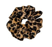 Maillard - Coletero para el pelo, con estampado de leopardos, con volantes, elegante, para coleta de caballo para mujer