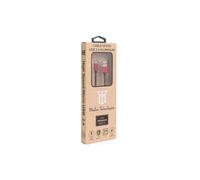 Maillon Cable Micro USB 2.4A Aluminio Rojo 1m