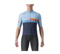 Maillot Castelli A Blocco Manga Corta Azul Negro, Talla XL