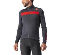 Maillot Castelli Puro 3 FZ Manga Larga Negro Rojo, Talla M
