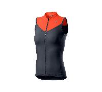 Maillot Castelli Solaris Negro Naranja Mujer, Talla S