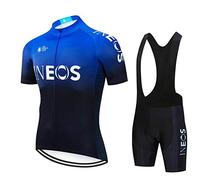 Maillot Ciclismo Corto De Verano para Hombre, Culotte con 9D Almohadilla De Gel para Ropa Culote Conjunto Traje Culotte Deportivo Bicicleta MTB Ciclista Bici (Azul Negro,XXL)