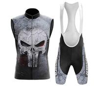 Maillot Ciclismo Hombre Conjunto Ciclista Verano Ropa Bici MTB Sin Mangas,Traje Bicicleta Chaleco Ciclo y Culotte Tirantes con 19D Gel Acolchado,Completa Jerseys Transpirable Secado Rápido(B7,XL)