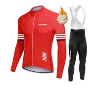 Maillot Ciclismo Hombre Invierno Ropa Bicicleta MTB Manga Larga Térmica Camiseta CiclismoHombre Ropa Bicicleta Conjunto MTB Maillot Bici MangaLarga Ciclista con Badana Gel (Type-3,XL)