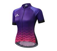 Maillot Ciclismo Manga Corto para Mujer Ciclismo MTB Maillot Mujer Verano Secado Rápido Camiseta Bicicleta Jersey de Ciclo Bici del Camino Jersey Ropa Transpirable XS