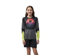 Maillot Ciclismo Manga Larga Fox Junior Ranger Revise Negro/Rosa YM