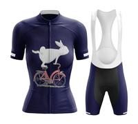Maillot Ciclismo Mujer Ropa Bici MTB Verano Conjunto Ciclista Manga Corta,Traje Bicicleta Camiseta Ciclo y Culotte Tirantes con 19D Gel Acolchado,Completa Jerseys Transpirable Secado Rápido(B6,L)