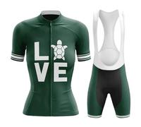 Maillot Ciclismo Mujer Ropa Bici MTB Verano Conjunto Ciclista Manga Corta,Traje Bicicleta Camiseta Ciclo y Culotte Tirantes con 19D Gel Acolchado,Completa Jerseys Transpirable Secado Rápido(B3,L)