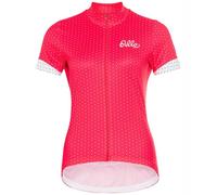Maillot de ciclismo Odlo Cuello de cremallera completo Essentia (blanco - rosa) mujer