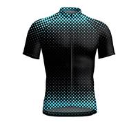 Maillot de ciclismo para hombre, camiseta de manga corta, para verano, informal, ayuno 3D, impresión digital, algodón, camiseta de manga corta, Azul-a, L