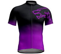 Maillot de ciclismo para hombre de manga corta cómodo degradado moda moda ajustado verano ciclismo para hombre, A-lila, L