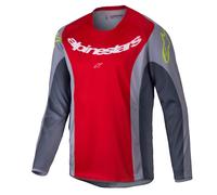Maillot motocross niño Alpinestars Racer Melt rojo-gris XL
