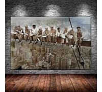 MAIMANG Cuadro famoso de 1932: Almorzando en lo alto de un rascacielos. Trabajadores de la construcción retirados. Pósteres artísticos para decoración del hogar. 80 x 120 cm. Sin marco.