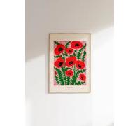 MAIMANG Flower and Plant Printing Poster,retro Simple Abstract Canvas Painting,living Room,living Room Art Decor(60x90cm/Frameless)