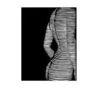 MAIMANG Fotografía artística de cuerpo femenino desnudo en blanco y negro, lienzo para pared, pósteres nórdicos e impresiones para decoración del hogar y la sala de estar (70 x 100 cm/sin marco)