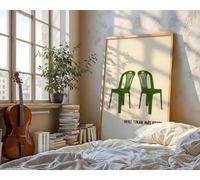 MAIMANG Green Stool Bad -Debil Tirar Más Fotos/Digital Printing/wall Art/for Living Room Bedroom Kitchen Art Decor(60x90cm/Internal Frame)