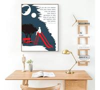 MAIMANG HARUKI MURAKAMI Book Lovers Literary Poster Wall Art Canvas Painting For Books Prints Home Decor(20x30cm/Internal Frame)