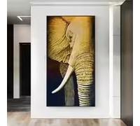 MAIMANG Lienzo de elefantes para decoración de interiores, impresiones modernas de animales nórdicos, pósteres de pared estéticos, imágenes para decoración de habitaciones (30 x 60 cm/sin marco)
