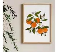 MAIMANG Pósteres vintage de mercado de frutas y naranjas, impresiones de arte de pared, lienzo moderno, cuadros para decoración de comedor y cocina (20 x 30 cm/sin marco)