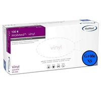MaiMed® - Guantes desechables de vinilo desechables, sin polvo, talla XS, 100 unidades