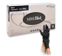 maimed nitrilo Black Negra Guantes de nitrilo desechables sin talco Guantes Guantes desechables XS - XL)